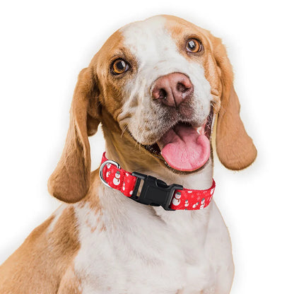 🎄 Christmas Dog Collar 🎁 – Adjustable Nylon Festive Collar for Dogs & Puppies 🐾