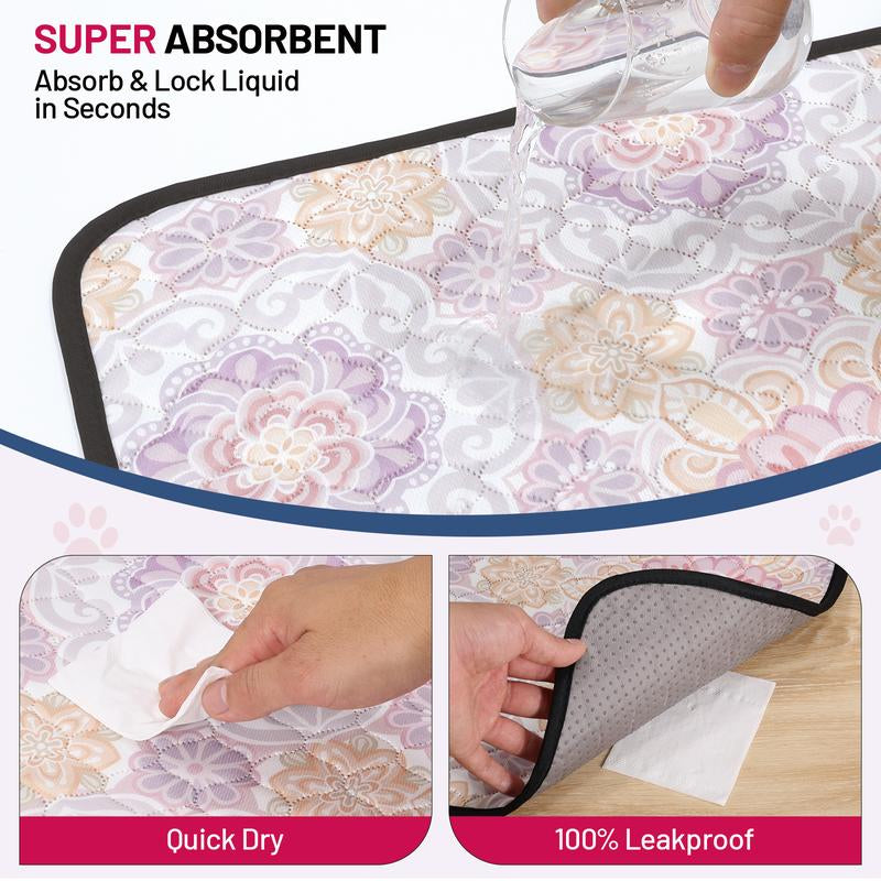 🐾 2-Pack Reusable Dog Pee Pads – Waterproof & Washable 💧)