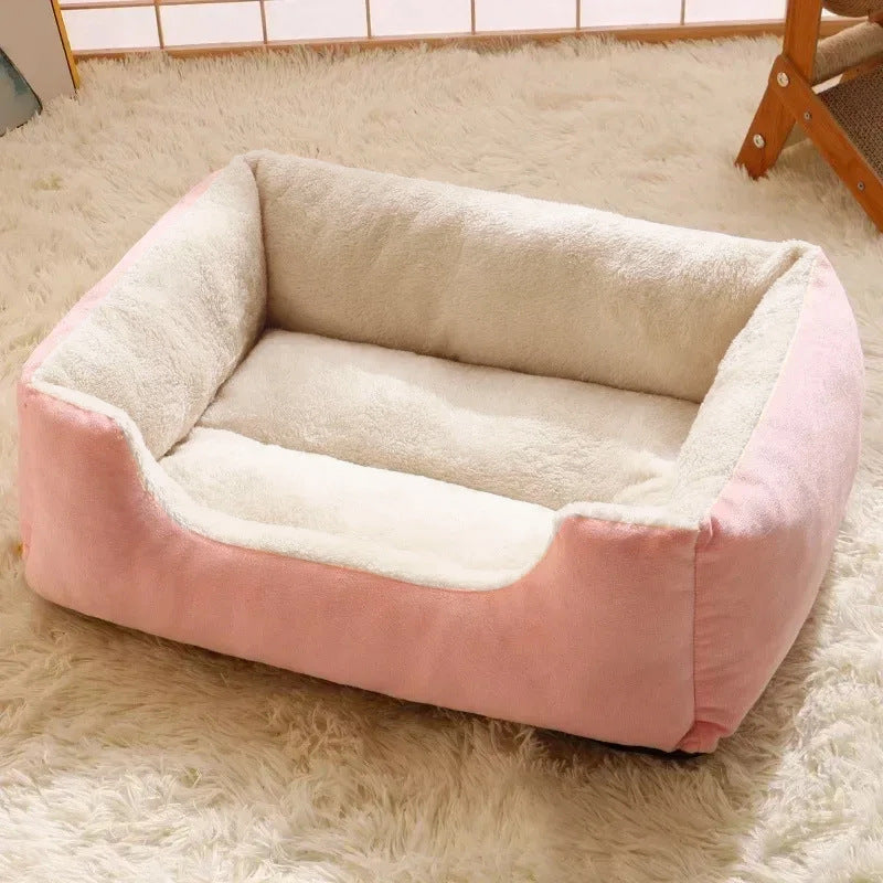 Luxury Plush Pet Bed for Cats & Dogs – Soft Warm Cushion House, Washable & Cozy Sleeping Nest