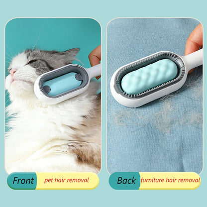 🐾 Double-Sided Hair Removal Brush for Cats & Dogs – Pet Grooming Comb with Wipes | Kitten Brush | Gato Accesorios 🐶