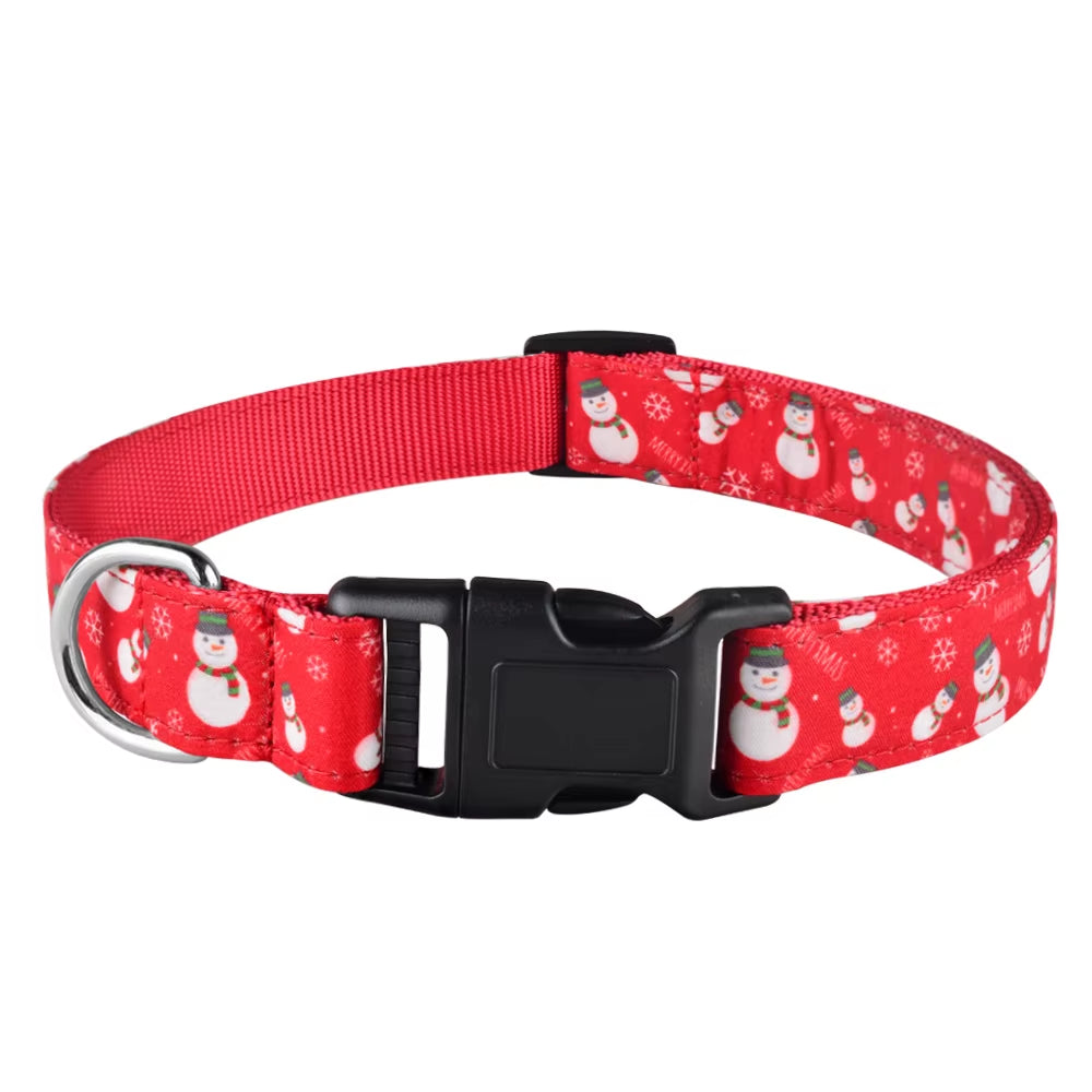 🎄 Christmas Dog Collar 🎁 – Adjustable Nylon Festive Collar for Dogs & Puppies 🐾