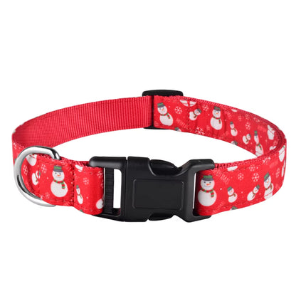 🎄 Christmas Dog Collar 🎁 – Adjustable Nylon Festive Collar for Dogs & Puppies 🐾