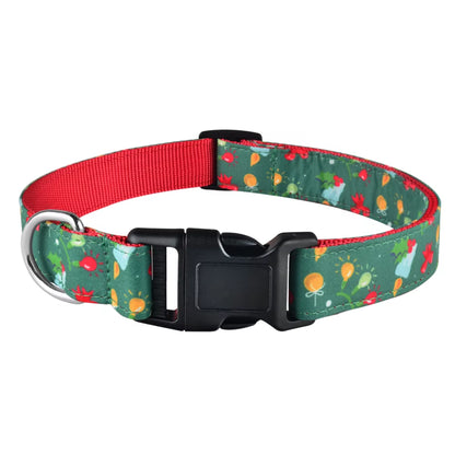 🎄 Christmas Dog Collar 🎁 – Adjustable Nylon Festive Collar for Dogs & Puppies 🐾