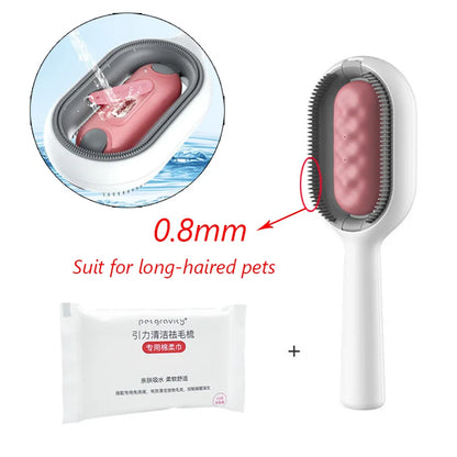 🐾 Double-Sided Hair Removal Brush for Cats & Dogs – Pet Grooming Comb with Wipes | Kitten Brush | Gato Accesorios 🐶