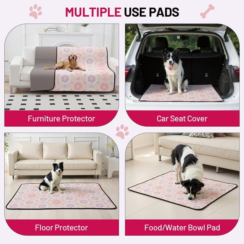 🐾 2-Pack Reusable Dog Pee Pads – Waterproof & Washable 💧)