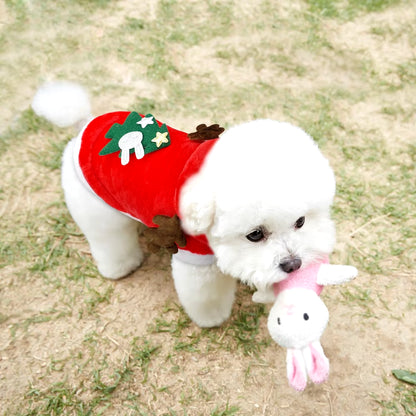 🎅 Christmas Pet Santa Hoodie 🎄 – Cozy Outfit for Cats & Small Dogs 🐾