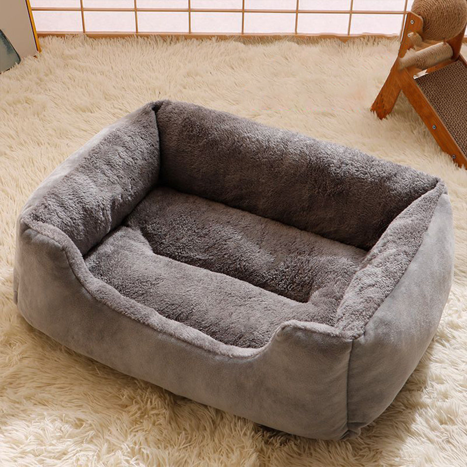 Luxury Plush Pet Bed for Cats & Dogs – Soft Warm Cushion House, Washable & Cozy Sleeping Nest