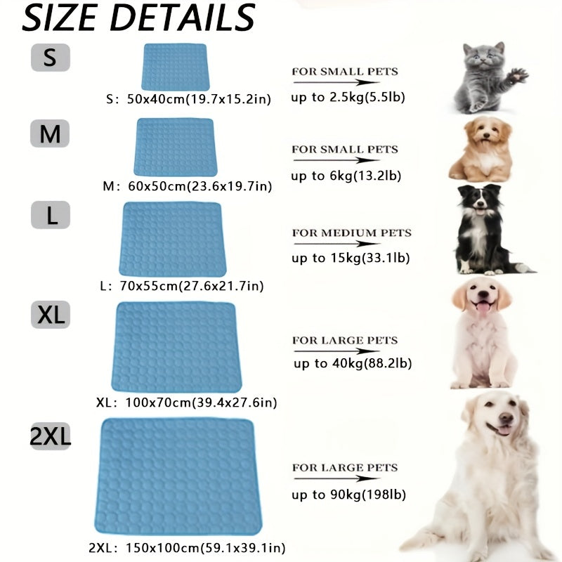 👉 Cooling Mat for Dogs & Cats – Summer Ice Pad Bed, Extra Large & Durable