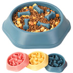 Anti-Choking Slow Feeder Bowl – Pet Puzzle Dish for Small & Medium Dogs or Cats)