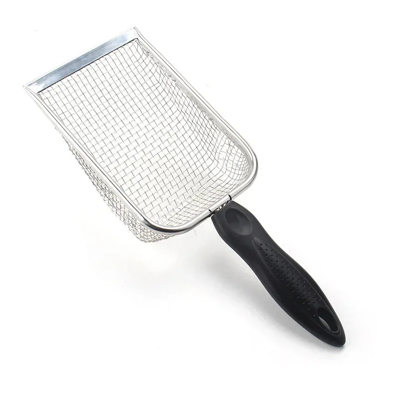 Pet Cat Litter Shovel – Heavy Duty Stainless Steel Scoop with Long Handle & Fast Sifting Design